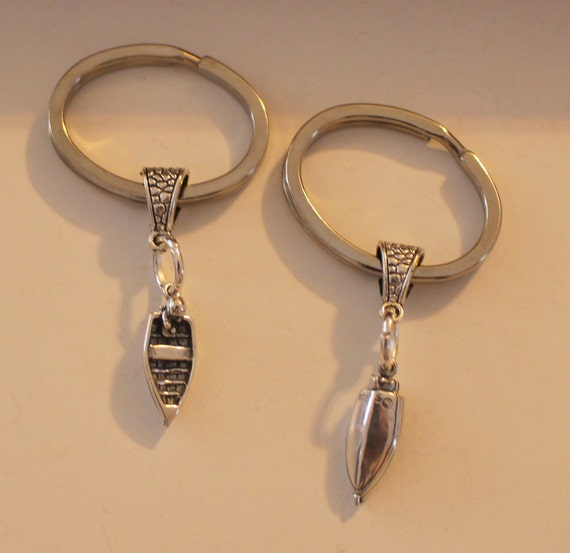 Sterling 3D OUTBOARD BOAT Key Ring Key Chain Watersports