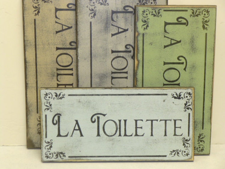 FRENCH TOILET SIGN / La Toilette sign / La by SophiesCottage