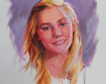 Custom Oil Painting Portrait From Your Photo Modern Painterly Style