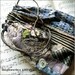 Blue Tattered Silk Jane Austen Style Patchwork Drawstring Reticule