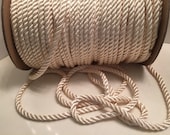 Oyster Cord, Cream White, Twist Rope, Spiral Cord, Home Decor, Per Yard, Costumes, Crafts, Supplies, Sewing, Draperies, Bags, Purses Oyster Cord, Cream White, Twist Rope, Spiral Cord, Home Decor, Per Yard, Costumes, Crafts, Supplies, Sewing, Draperies, Bags, Purses