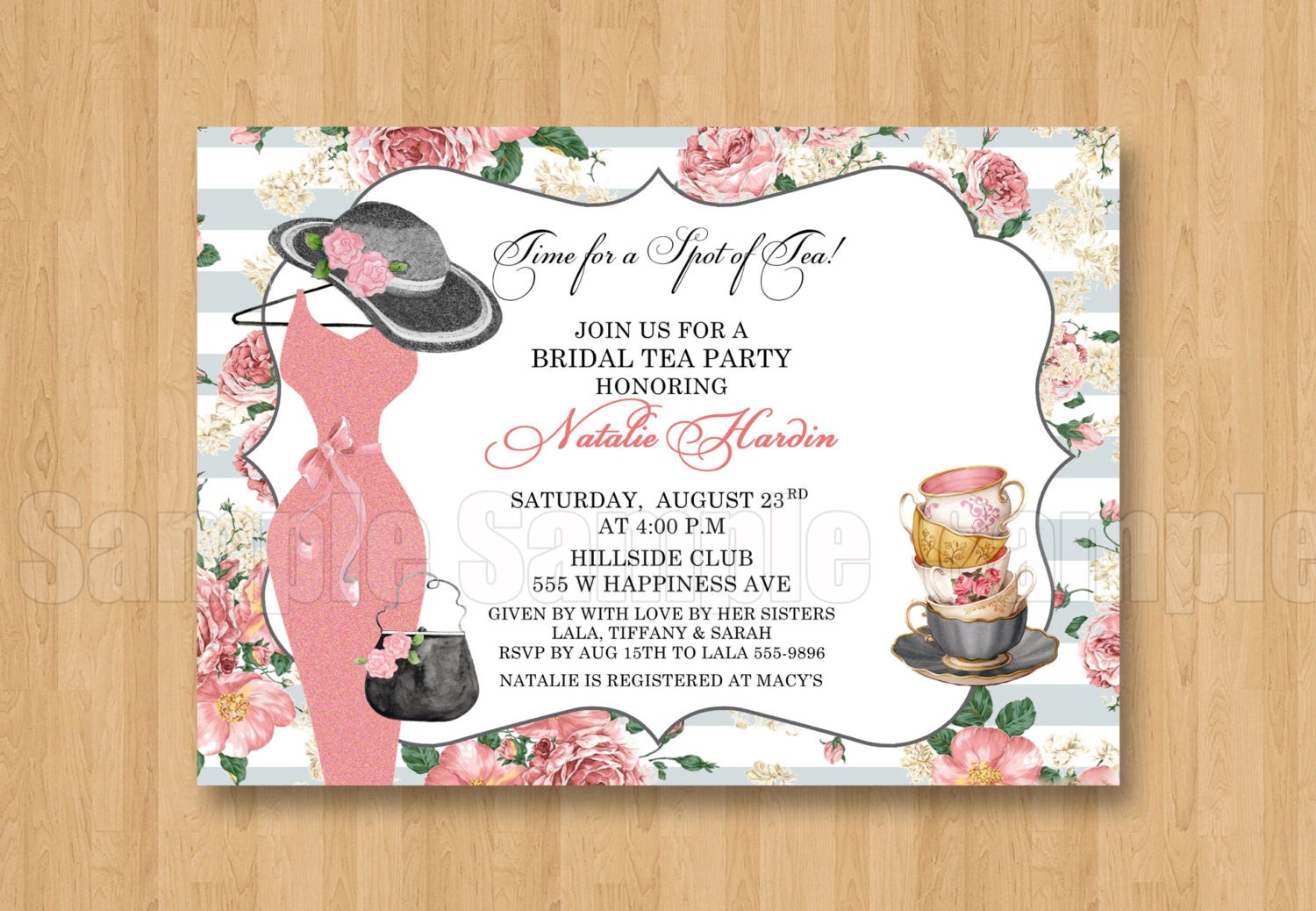 Hat Tea Party Invitation Wording 2