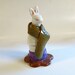 Miniature Bunny Sculpture Vessel, Ceramic White Rabbit Zoomorphic Jar, Ready to Ship