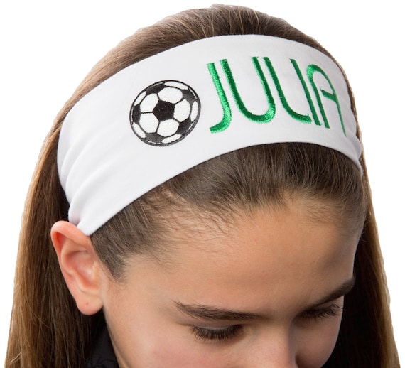 Soccer Headband with Personalized Monogrammed by FunnyGirlDesigns