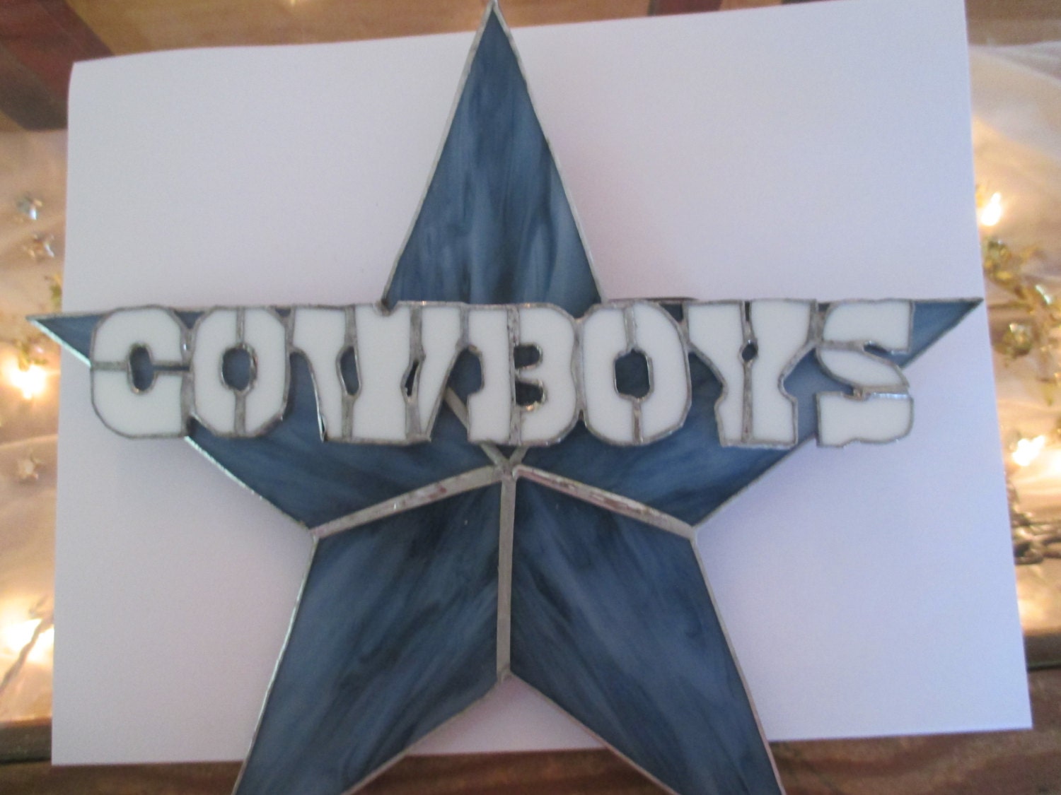 Stained Glass Dallas Cowboys Plaque 4505