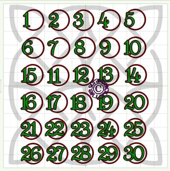 circle numbers design 2 mtc svg cut files