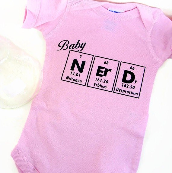 Nerdy Baby Chemistry Baby Bodysuit One Piece Periodic Table