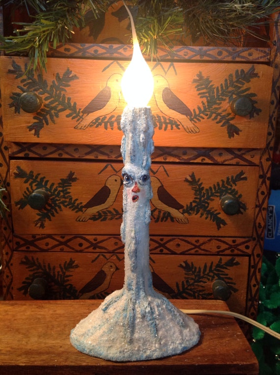Melting Face electric Candle Christmas window light SALE