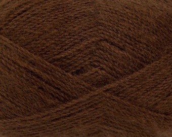 Dark Brown - Angora/Acrylic Sock Knitting Yarn, 100 grams