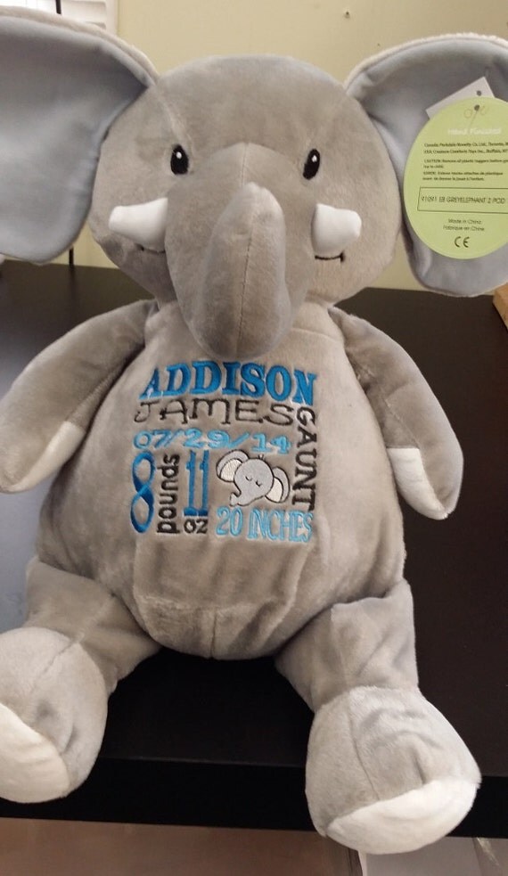 personalized baby gift personalized plush stuffed plush