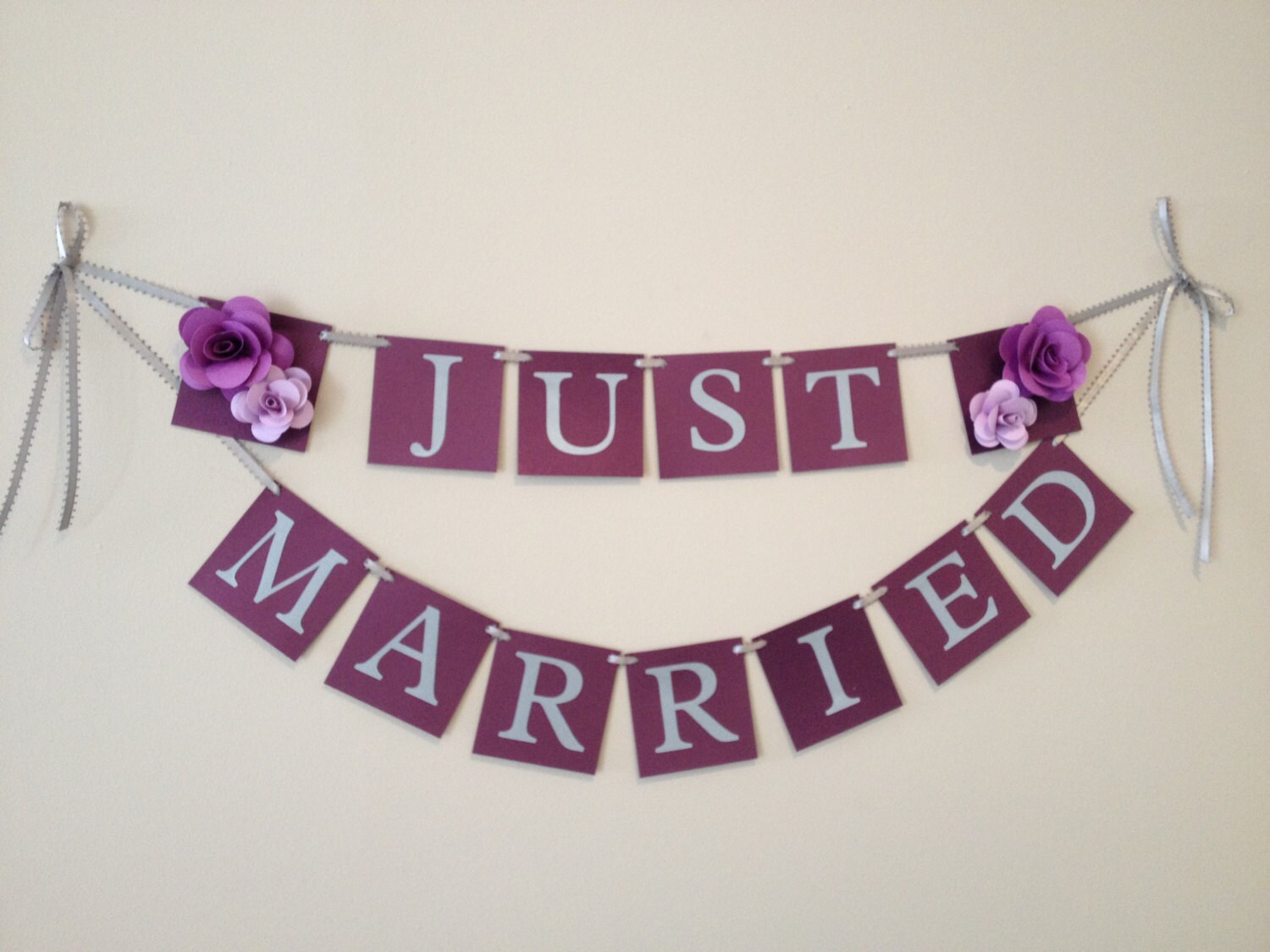 Just Married Wedding Banner Ready to Ship