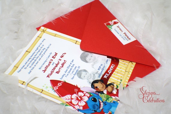Lilo And Stitch Birthday Invitation By SDezigns Catch My Party