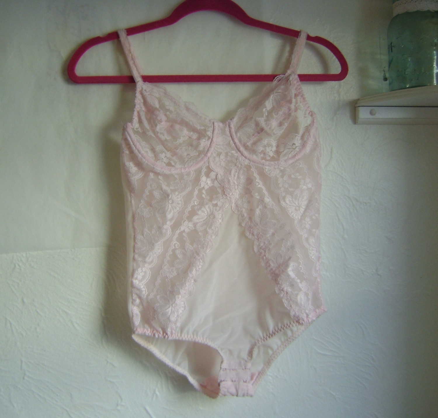 PInk Lace Teddy Romper