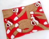 Christmas Sock Monkey Flannel Microwave Heat Pack- Gift for kids, Boys gift, Girls Gift  for Stocking Stuffer Hot and Cold Therapy