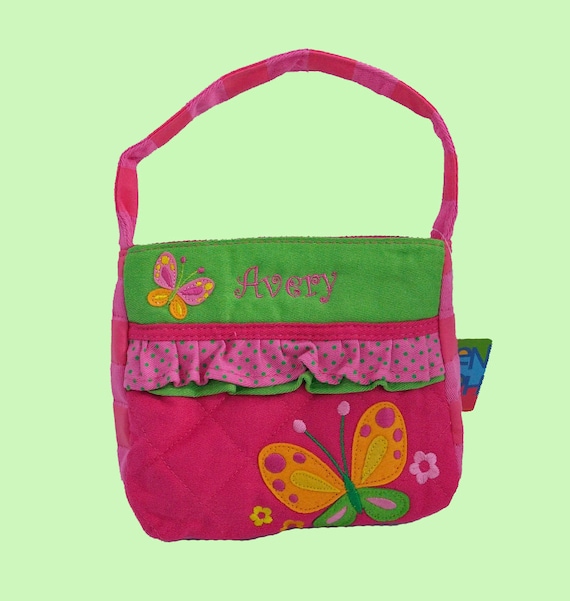 Personalized Stephen Joseph Quilted BUTTERFLY Themed Purse-Monogramming Included In Price