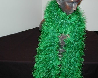 fur scarf green