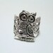 Silver Owl Ring - Adjustable, Bird Jewelry, Owl Jewelry, Gift for, Birthday, Christmas