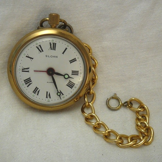 Sloan Pocket Watch Style Alarm Clock by VintageJewelsAndMore