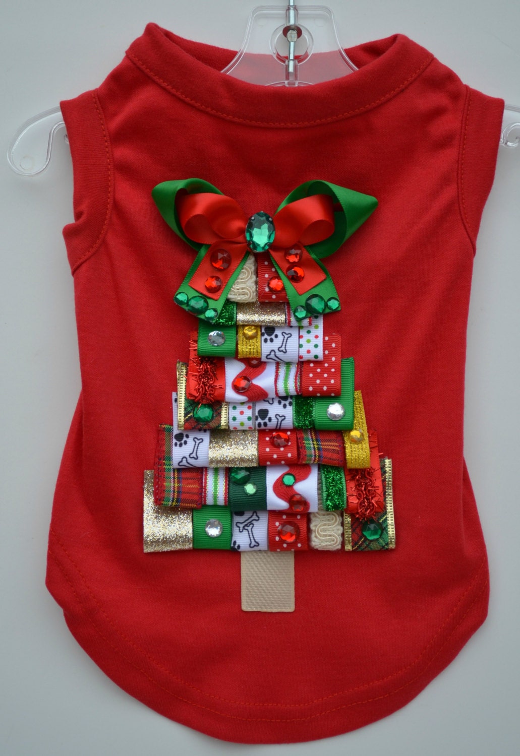 dog shirt holiday ribbon christmas tree dog shirt holiday ribbon christmas tree