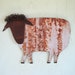Metal folk art home decor - Sheep - handmade repurposed metal wall sculpture 10 x 14