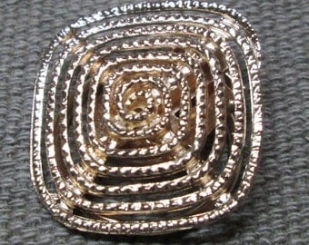 Vintage Western Germany Dress or Scarf Clip, Gold Tone