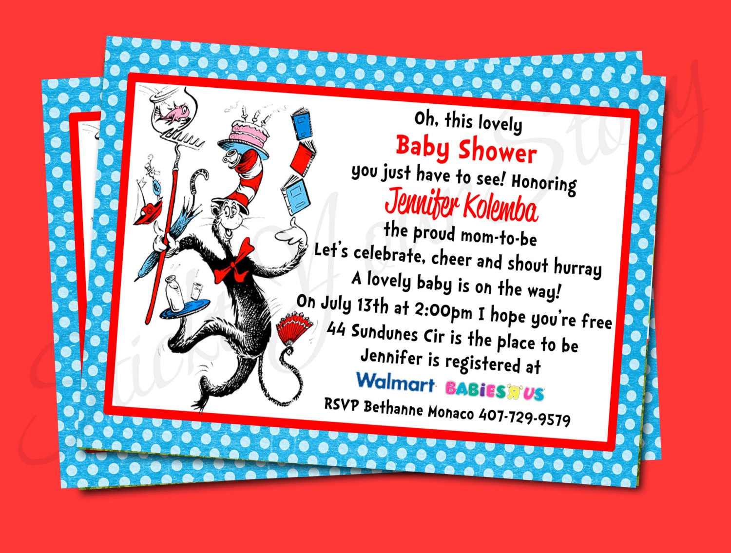 Dr Seuss Baby Shower Printable Invitations 10