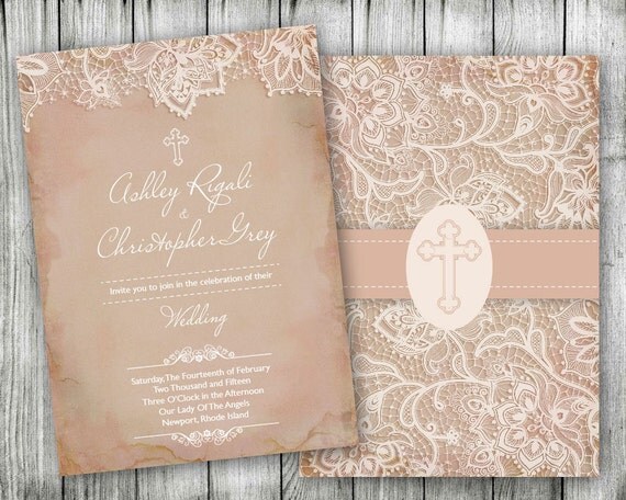 Christian Wedding Invitations items similar to vintage lace christian wedding Christian Wedding Invitations items similar to vintage lace christian wedding