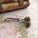 Acorn Dangle Earrings Green Burnt Amber Topaze - Druid Mystery Stock Clearance Sale