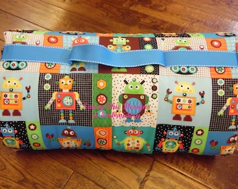 Personalized Nap Mat/Preschool Nap Mat/Boutique Style Nap Mat/Robot Nap Mat/Pre School/Personalized Daycare Nap Mat/Nap Mat/Boys Nap Mat