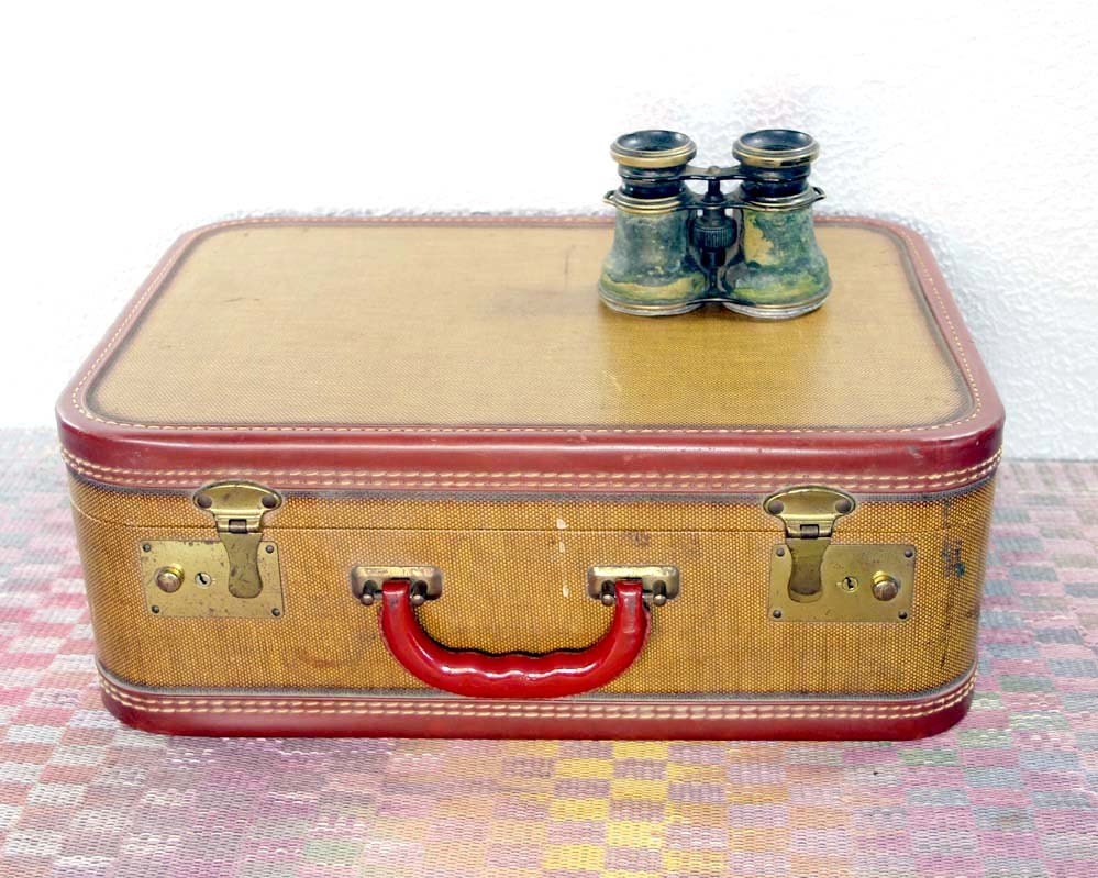 RESERVED FOR MIKE Vintage Tweed Suitcase / Tweed Luggage