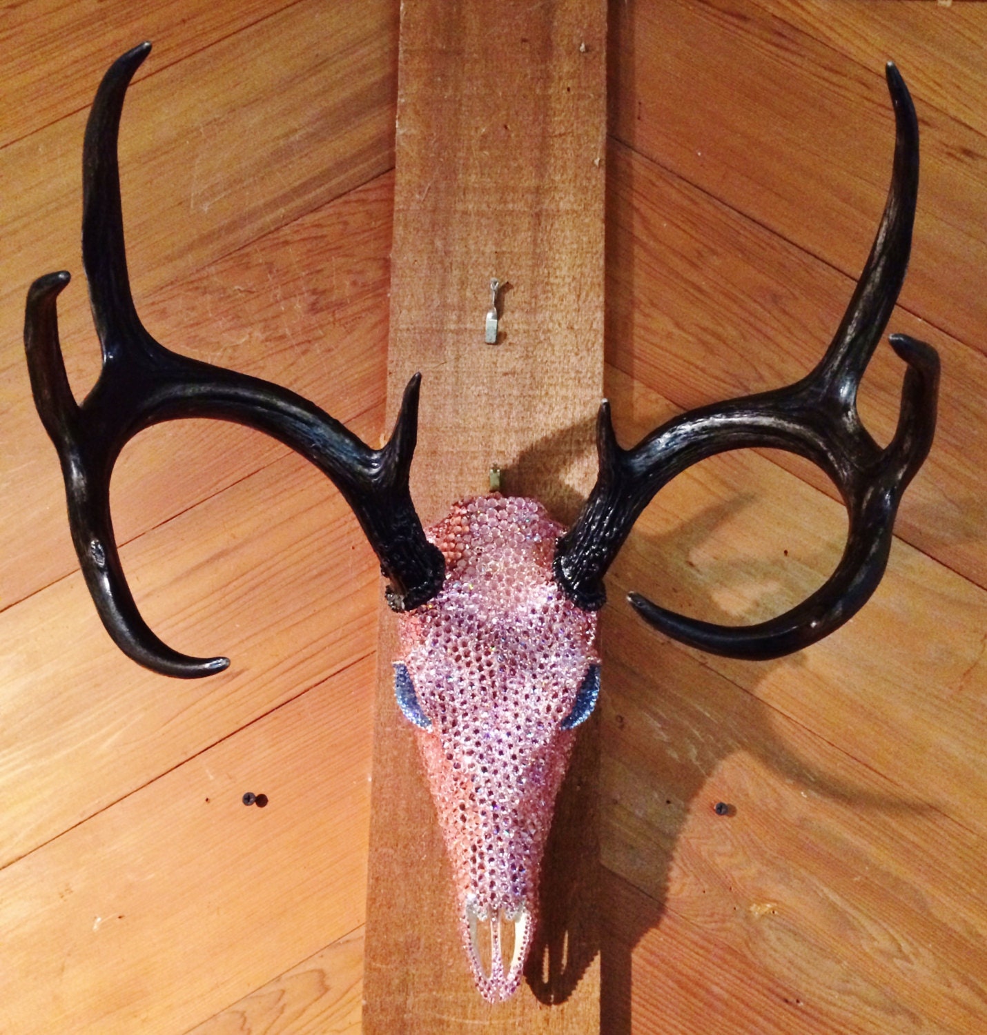 Swarovski Crystal Deer Skull Art by SandraScheetzWise on Etsy