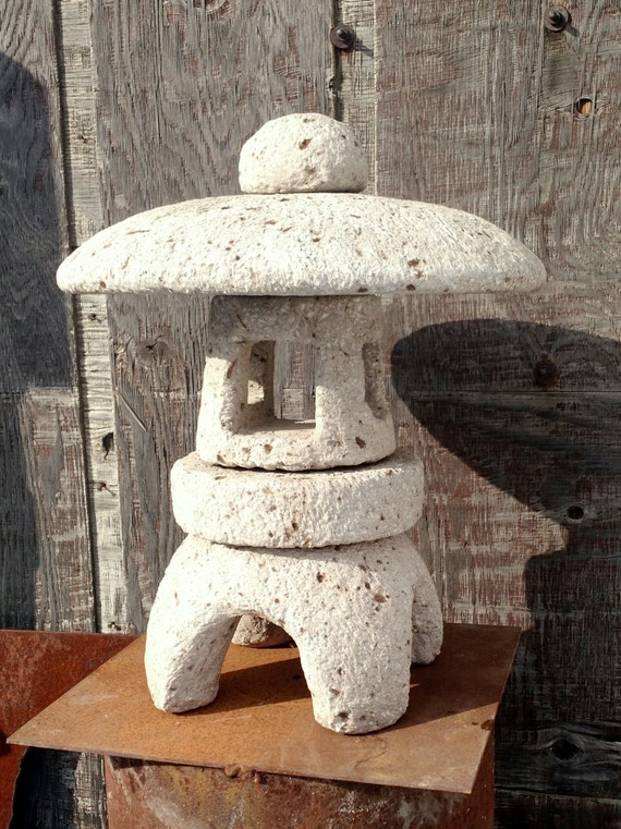 Premium Hypertufa Japanese Lantern Pagoda Stone Lantern.