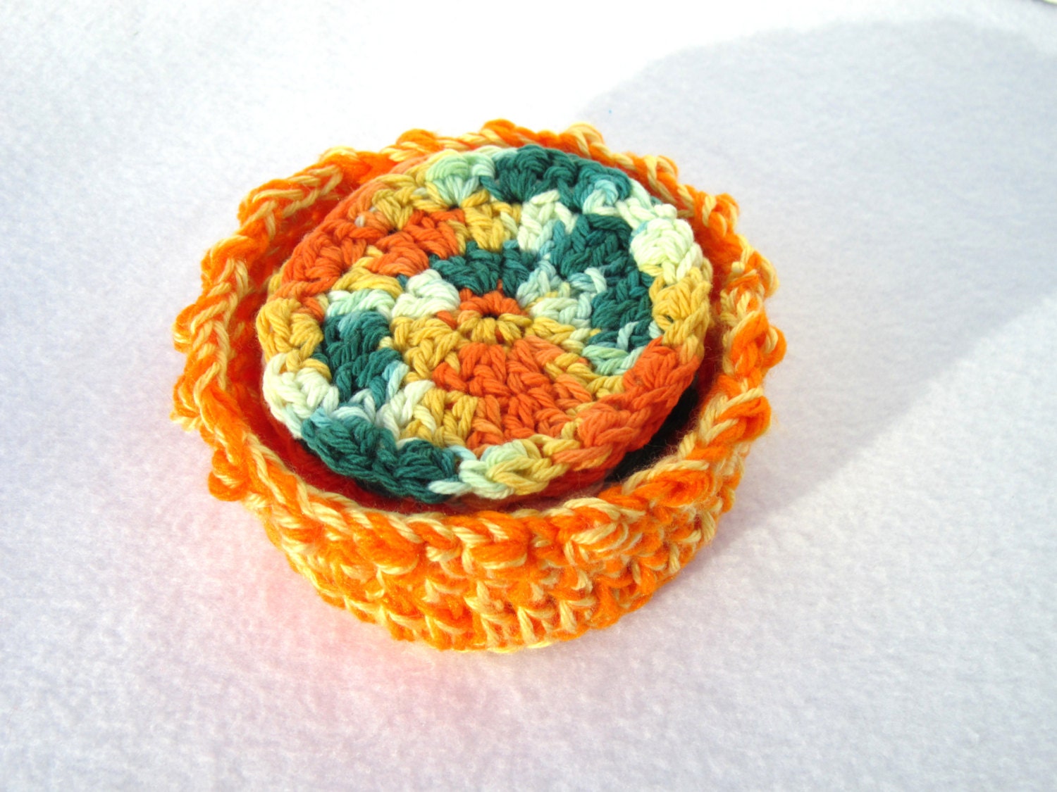 Cotton Facial Cloths Exfoliating Cloths by crochetedbycharlene