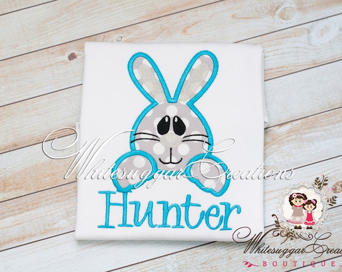 Boys Easter Shirt - Personalized Easter Shirt - Baby Boy Bunny Shirt - First Easter Outfit - Bunny Face Shirt - Boys Bunny Shirt