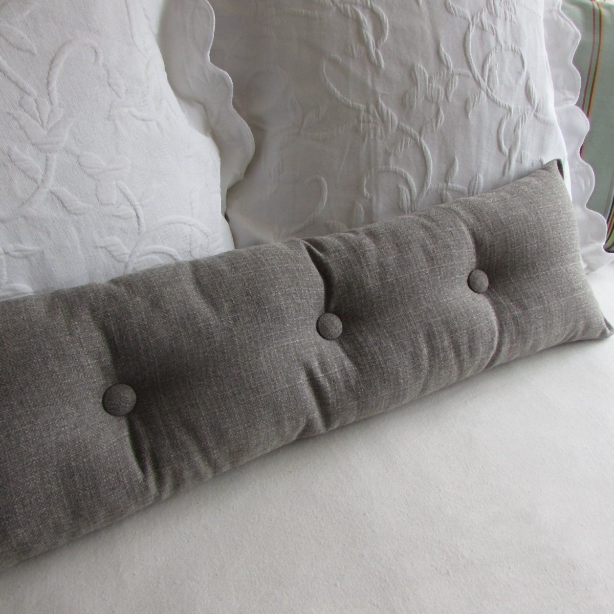 MEDINA GRAY 9x25 Bolster/lumbar pillow by theBolsterQueens on Etsy