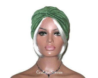 Green Turban, Sage, Women's Handmade Fashion, Holographic Sequined, Summer Turban, Festive, Turbin, Rayon, Hat, Full Turban, Sequin