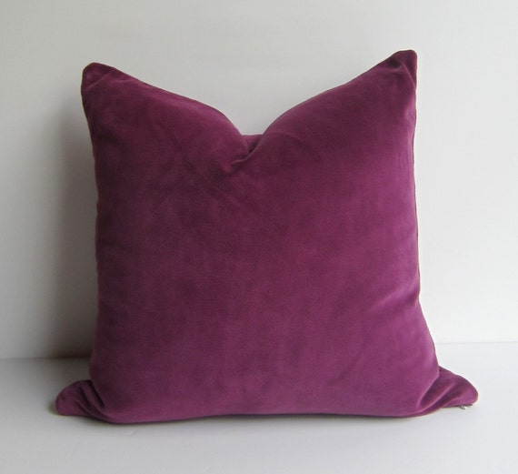 Custom Order for Suzanne Plum Velvet Pillow Cover by studiotullia