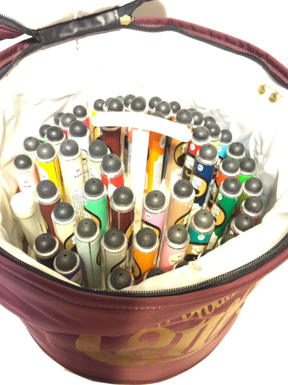 Vintage Cameo Liquid Embroidery Paints with Caddy & Tote DIY