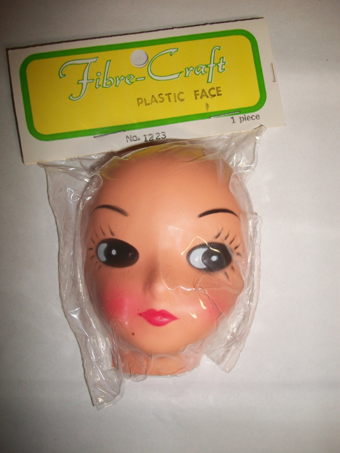 Vintage FibreCraft Plastic Doll Face by mooglamom on Etsy