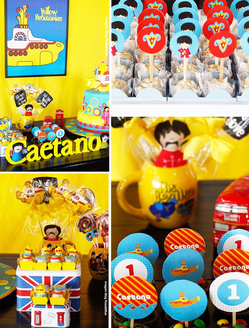 Yellow Submarine Etsy Beatles Birthday Party Printable Decorations