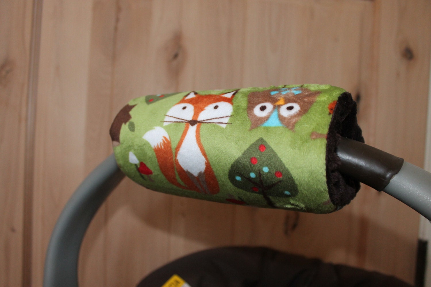 Car seat handle cover carseat handle cover Minky fox handle