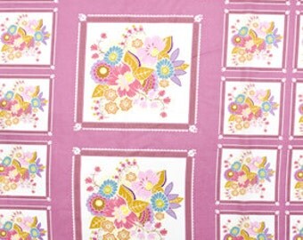 One Panel Anna Maria Horner Little Folks Voile - Square Dance in Berry