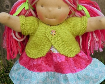 SALE 15-16 inch Waldorf Doll Wool Sweater - Blue, Purple, Green, Pink