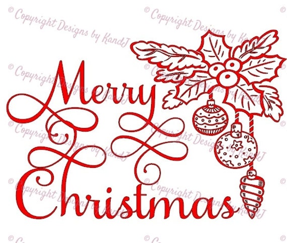 Download Merry Christmas SVG Ornament SVG File Digital cut file