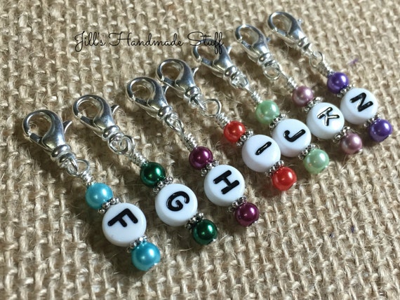 Crochet Stitch Markers- Small Set of 7 Crochet Hook Size Markers- Work ...