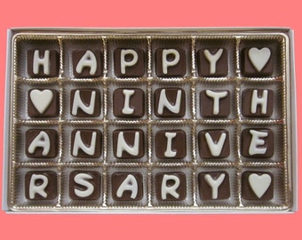 Happy 1 Year Large Milk Chocolate Letters First  1st  Fun