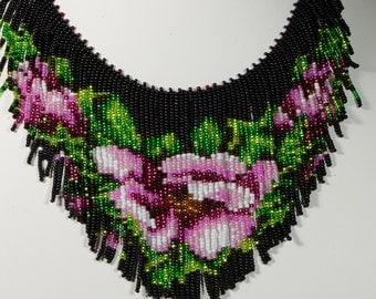 Beaded necklace Tutorial, Seed Beads Necklace Pattern, How beaded necklace