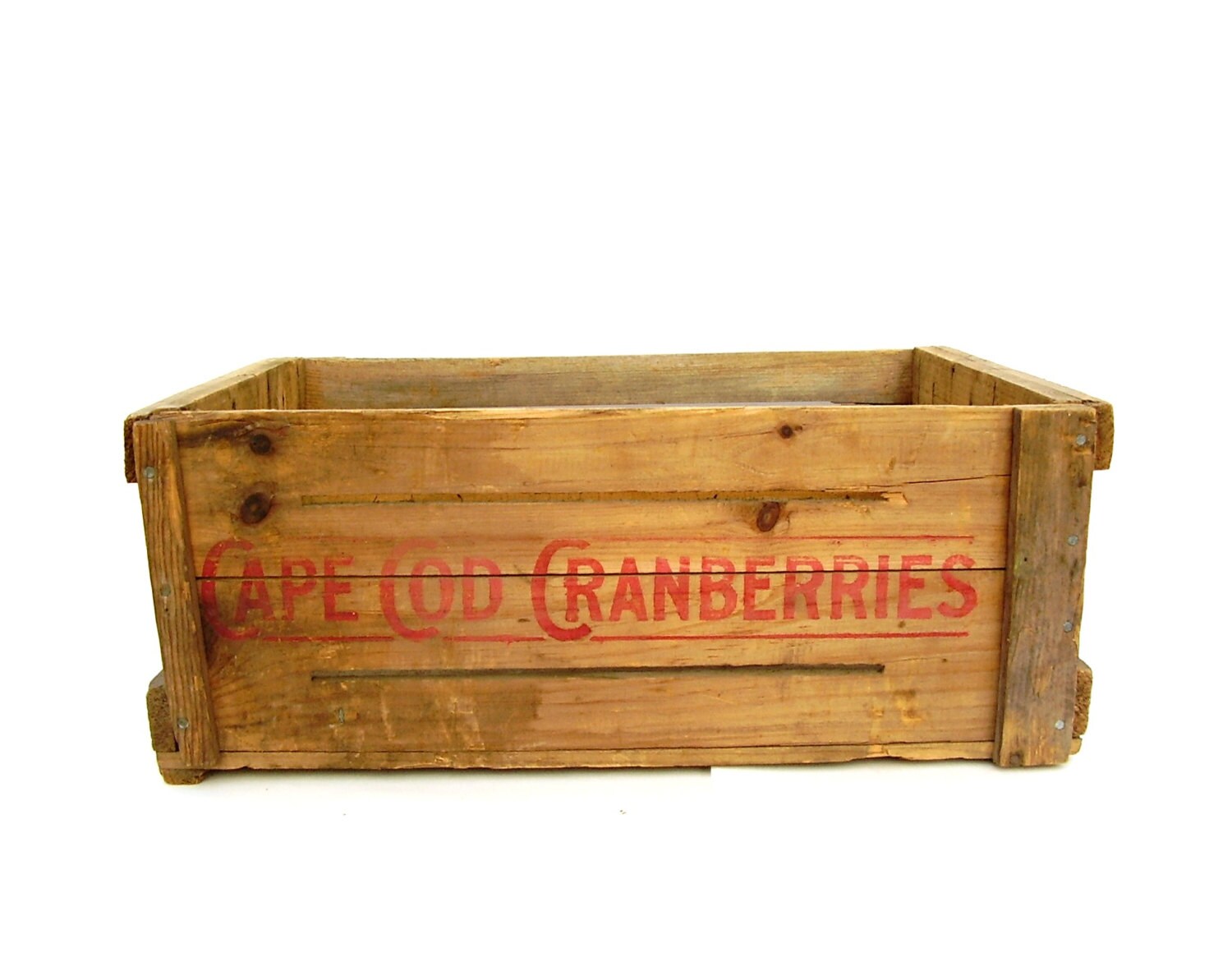 Antique Cape Cod Cranberry Crate Garden Planter Wood Box