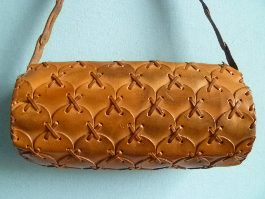 VIntage patchwork leather bag purse shoulder bag / by moonandsoda