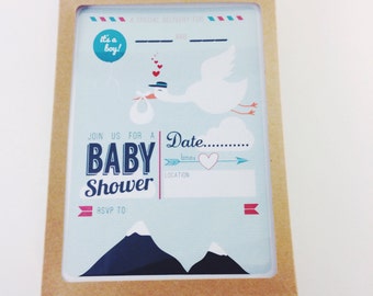 Stork Themed Baby Shower Invitations 9